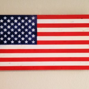 American wooden flag, décor flag. Made to order.