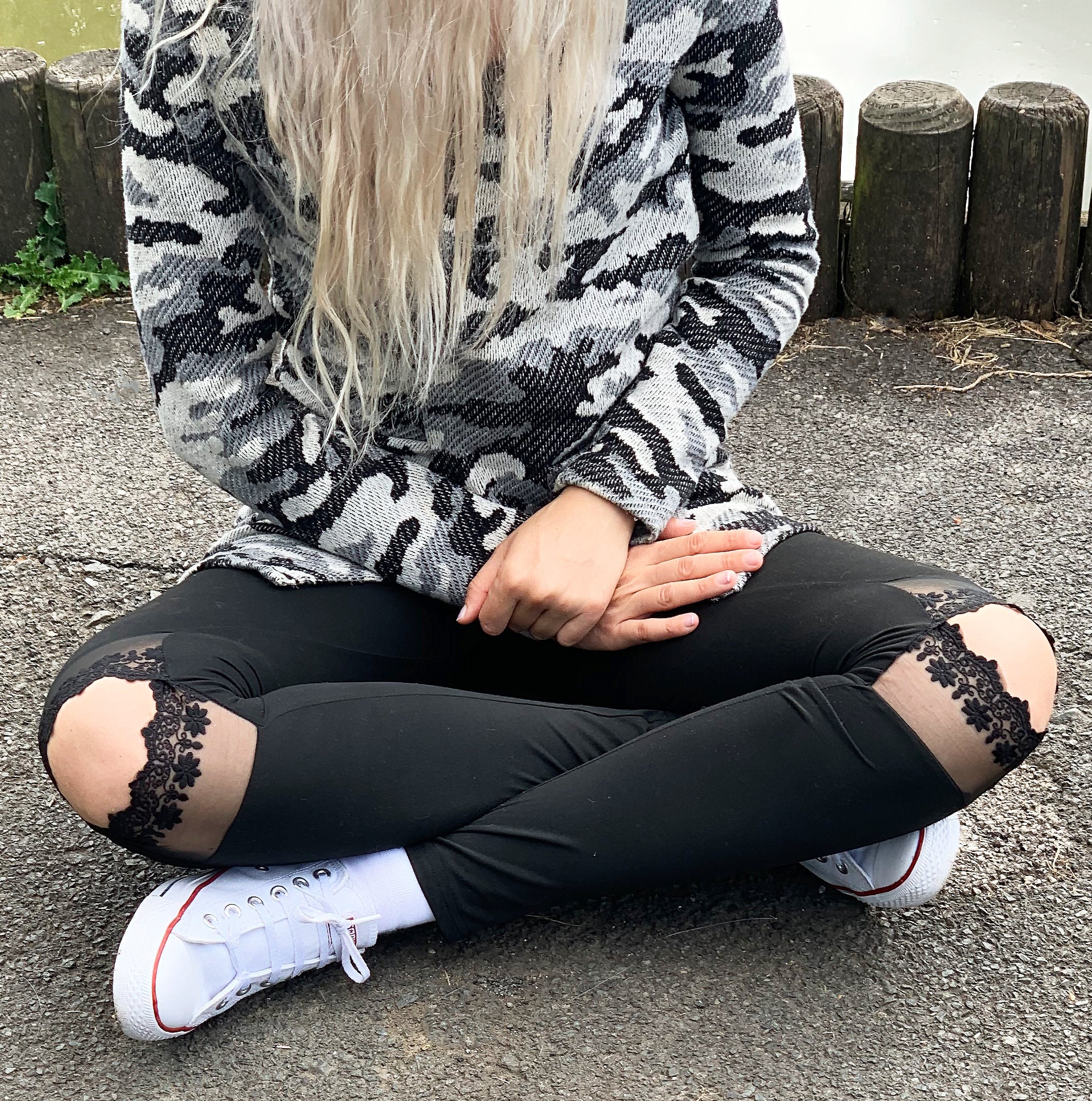 Ripped Gothic Tights -  UK