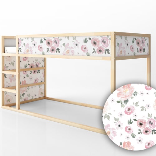 IKEA KURA BED Floral Decals Flowers Sticker Furniture Decals Etsy