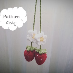 Strawberry Car Dangle/Air Freshener - CROCHET PATTERN -