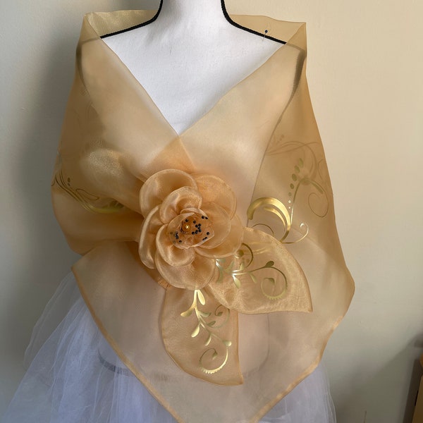 organza shawl design