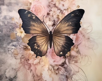 Decoupage Design by Colour & Inspiration - Cocoa  - Size Options A2 16.5 inches x 23.4 inches. A3 11.7 inches x 16.5 inches
