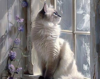 Decoupage Design by Colour & Inspiration - Misty - Size Options A2 16.5 inches x 23.4 inches. A3 11.7 inches x 16.5 inches
