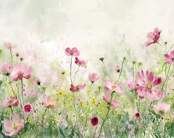 Decoupage Design by Colour & Inspiration - Highveld Cosmos - Size Options A2 16.5 inches x 23.4 inches. A3 11.7 inches x 16.5 inches
