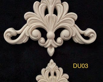 Heat Bendable Wood Trim – Flexible Decorative Moulding for DIY, Crafts & Furniture Restoration – Deco-Curve Design   No. DU06 / DU03