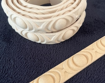 Hitzeverformbare Holzleiste – Flexibles Zierprofil für Heimwerkerprojekte, Bastelarbeiten und Möbelrestaurierung – Deco-Curve Design Nr. DC0700, L x 1 Meter