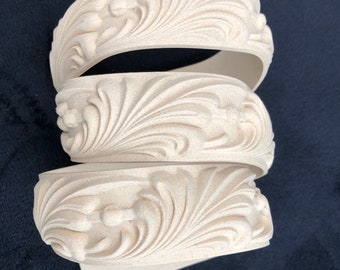 Heat Bendable Wood Trim – Flexible Decorative Moulding for DIY, Crafts & Furniture Restoration – Deco-Curve Design DC1240  1 Metre x 40mm