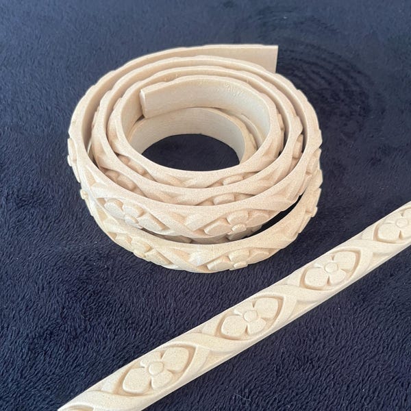 Heat Bendable Wood Trim – Flexible Decorative Moulding for DIY, Crafts & Furniture Restoration – Deco-Curve Design DC1000, 1 Metre