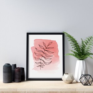 Watercolor Botanical Ink Drawing | Printable Art | Digital Download
