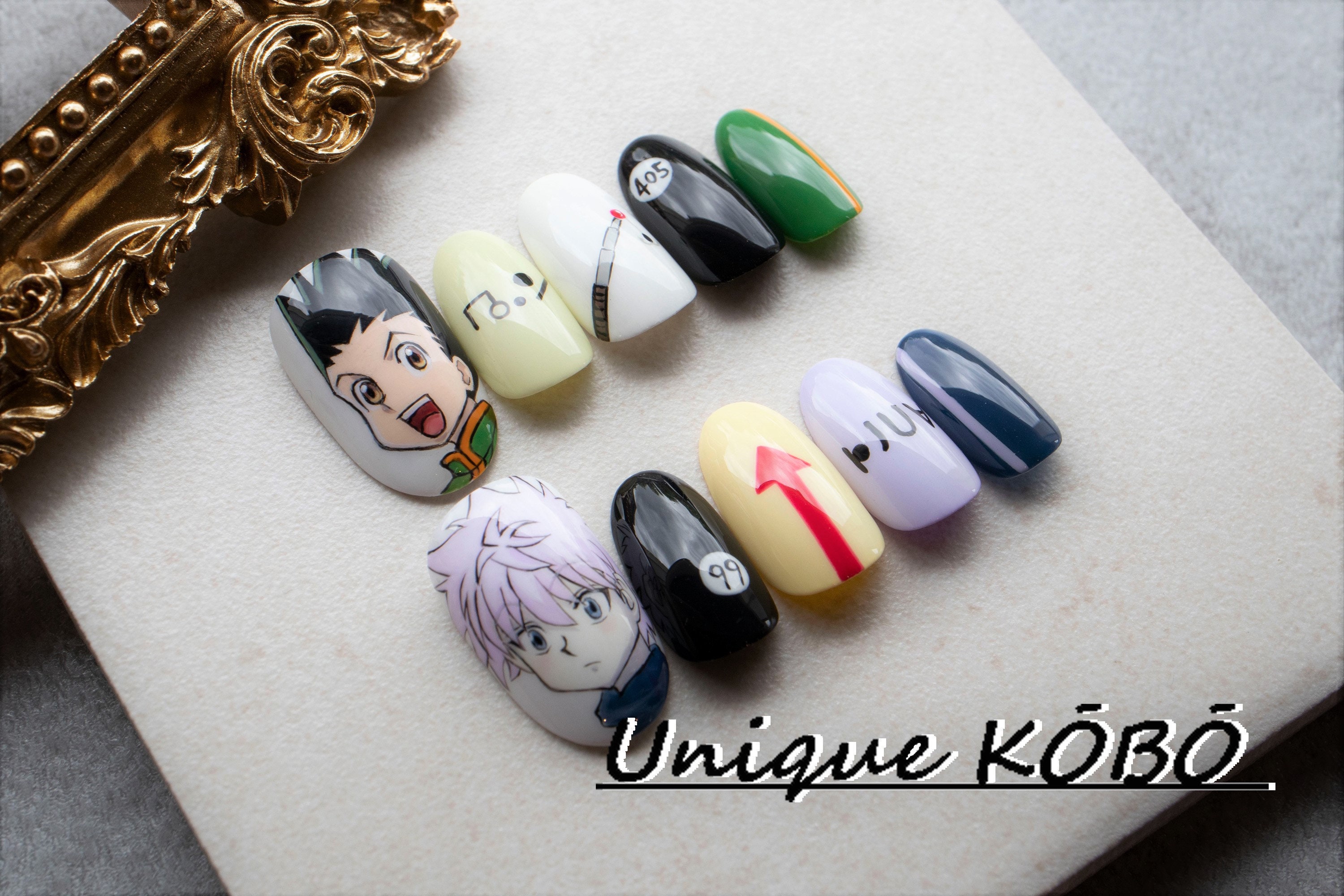 Satoru Gojo Nails Anime Press on Nails Anime False Nails Jujutsu Kaisen  Cute