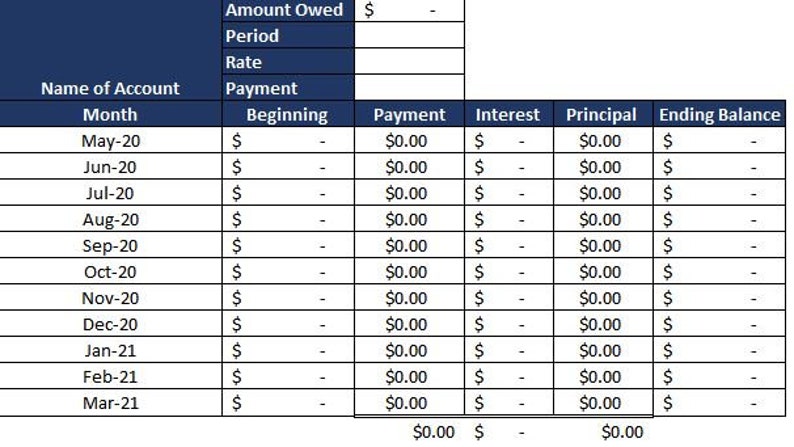 2020 Annual Budget Template Excel Digital Download Etsy 2020 Annual Budget Template Excel Digital Download Etsy