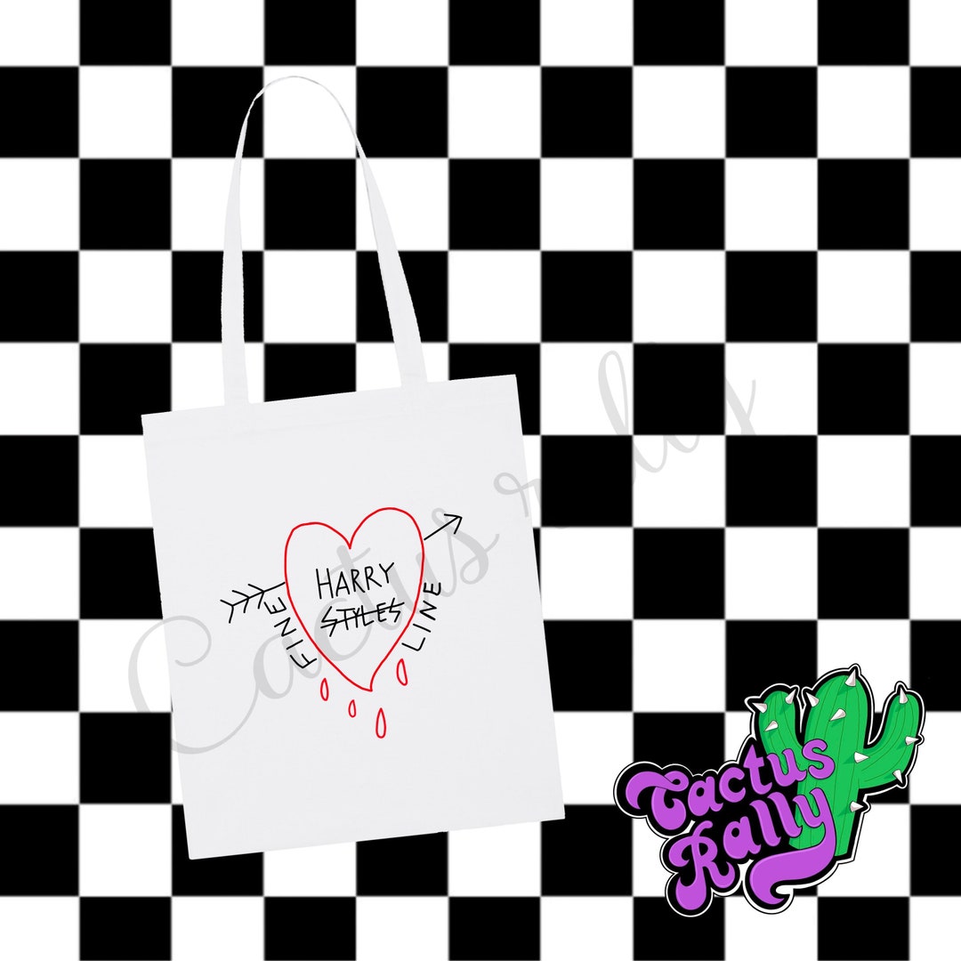 Fine Line Tour Tote Bag Colourful Red 70s Retro Style Harrys Etsy