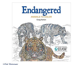 Barron's Endangered Animals To Color By Craig Norton, Endangered Animals Coloring Book, IFAW Endangered Animals Adult Coloring Book