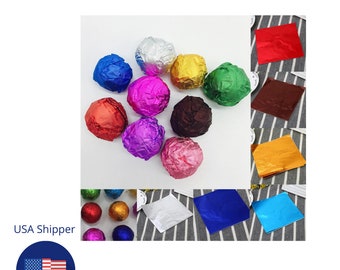 100 Piece Pack Aluminum Foil Candy Wrappers, Foil Candy Wrappers, Candy Wraps