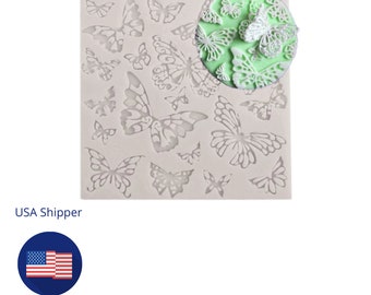 mold fimo mold C034 Lace silicone mould polymer clay mold - /'Lace Butterflies/' by FPC Sugarcraft resin mold soapmaking mold