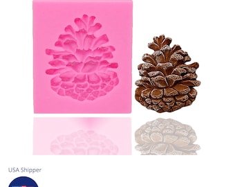 Pinecone Silicone Mold, Winter Christmas Silicone Candy Sugarcraft Fondant Mold, Pinecone Cake Cupcake Decorations, Pinecone Polymer Clay