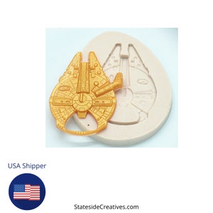 Spaceship Silicone Mold, Mother Ship Spacecraft Silicone Resin Mold, Spaceship Fondant Chocolate Mold, Space Station Silicone Mold