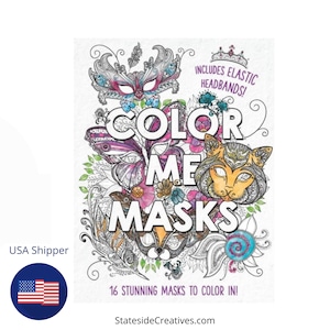 Color Me Masks Coloring Book, Animal Mask Coloring Book, DIY Coloring Mask, Press Out Mask Coloring Book, Barrons Color Me Mask Book