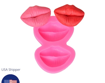 Silicone Lips Mold, Kissing Lips Mold, Pucker Lips Mold