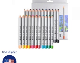 48 or 72 Colored Pencil Set, Fine Art Colored Pencil Set, Premium Colored Pencil Set, Coloring Book Pencil Set