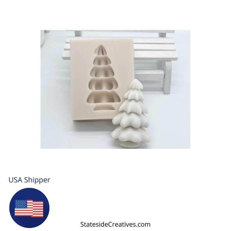Christmas Tree Silicone Mold, Christmas Tree Fondant Sugarcraft Mold, Christmas Baking Decorations, Resin Christmas Tree Mold image 1