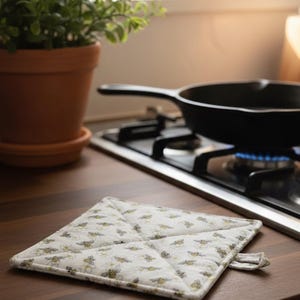 Patrón de costura para agarradera acolchada / Proyecto de cocina para principiantes (Descarga en PDF)