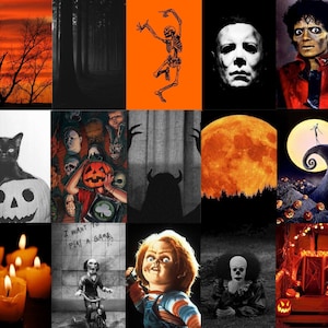 DIGITAL Prints, HALLOWEEN, SCARY, Creepy Vibes, Horror, Spooky Season, Set of 85 Photos, Aesthetic, Collage Kit, Room Decor, Wall Collage