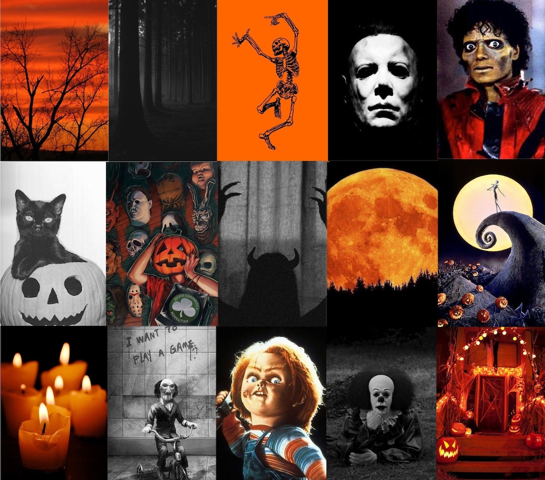 DIGITAL Prints HALLOWEEN SCARY Creepy Vibes Horror Spooky Season Set of ...