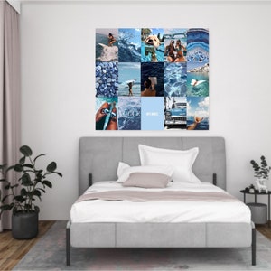 65 Photos DIGITAL Prints, BLUE, BEACH Vibes, Summer, Ocean Theme, Sea, Aesthetic, Photo, Collage Kit, Teen Room Dorm Decor, Wall Collage image 3