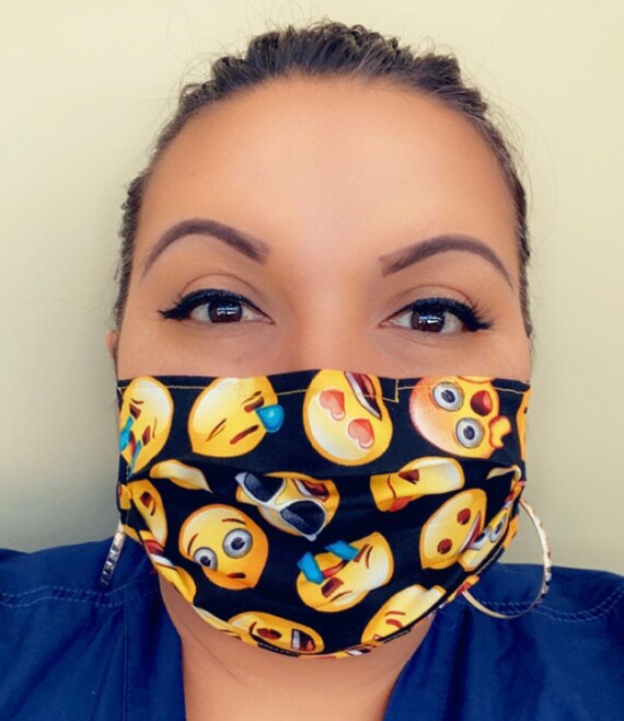 Face mask emojis emoji happy sad cool surprised Etsy
