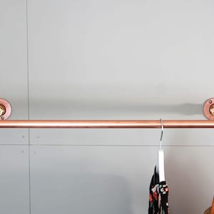 Copper clothes rail wardrobe vintage industrial steampunk water pipe metal wall mounting industrial pipe wardrobe copper