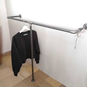 Guarda-roupa vintage industrial para cabideiro de gesso cartonado presente namorada steampunk haste de ferro aço tubo industrial estável