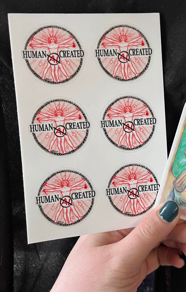 Human Created Sticker Sheet 6 Stickers per Sheet - Etsy