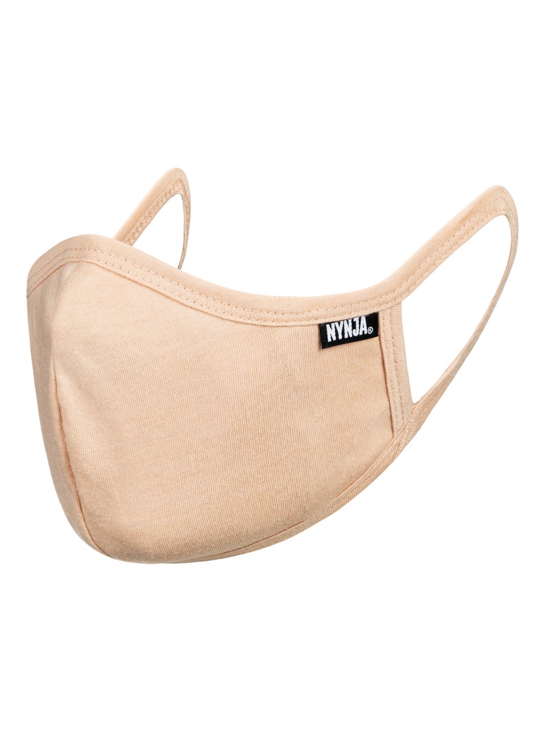 NYNJA® Glazed Beige Face Mask Reusable Soft Cotton Etsy