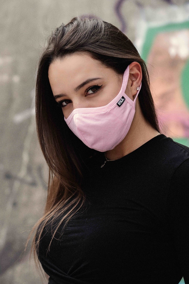 NYNJA® Pastel Pink Face Mask Réutilisable & Respirable Etsy