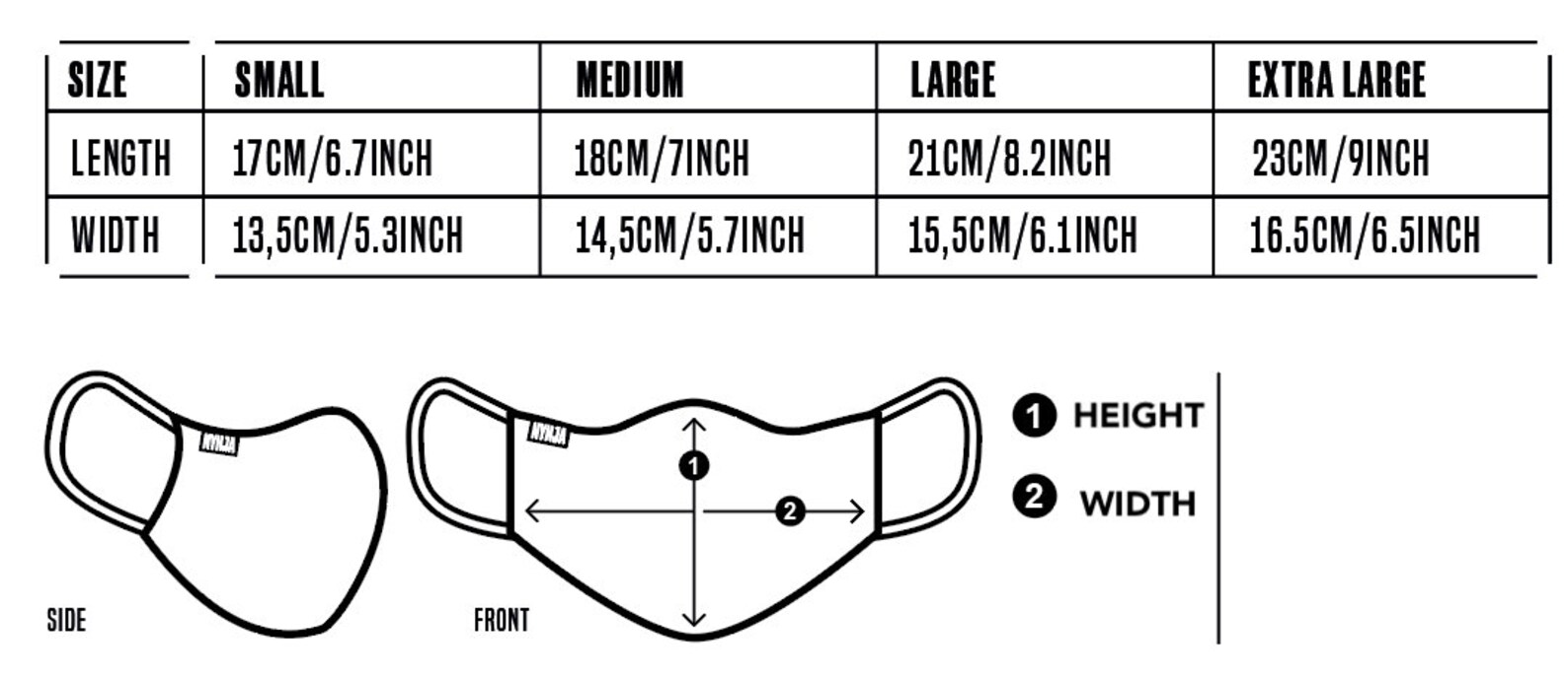 NYNJA® Black Mamba Face Mask Reusable & Washable Skin Etsy