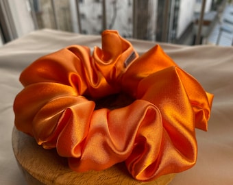 Chouchou orange /handmade scrunchie / scrunchie / hair / accessory / gift /eid / woman / volume / handmade / paris / France