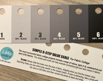 GRAYSCALE CARD for fabric collage