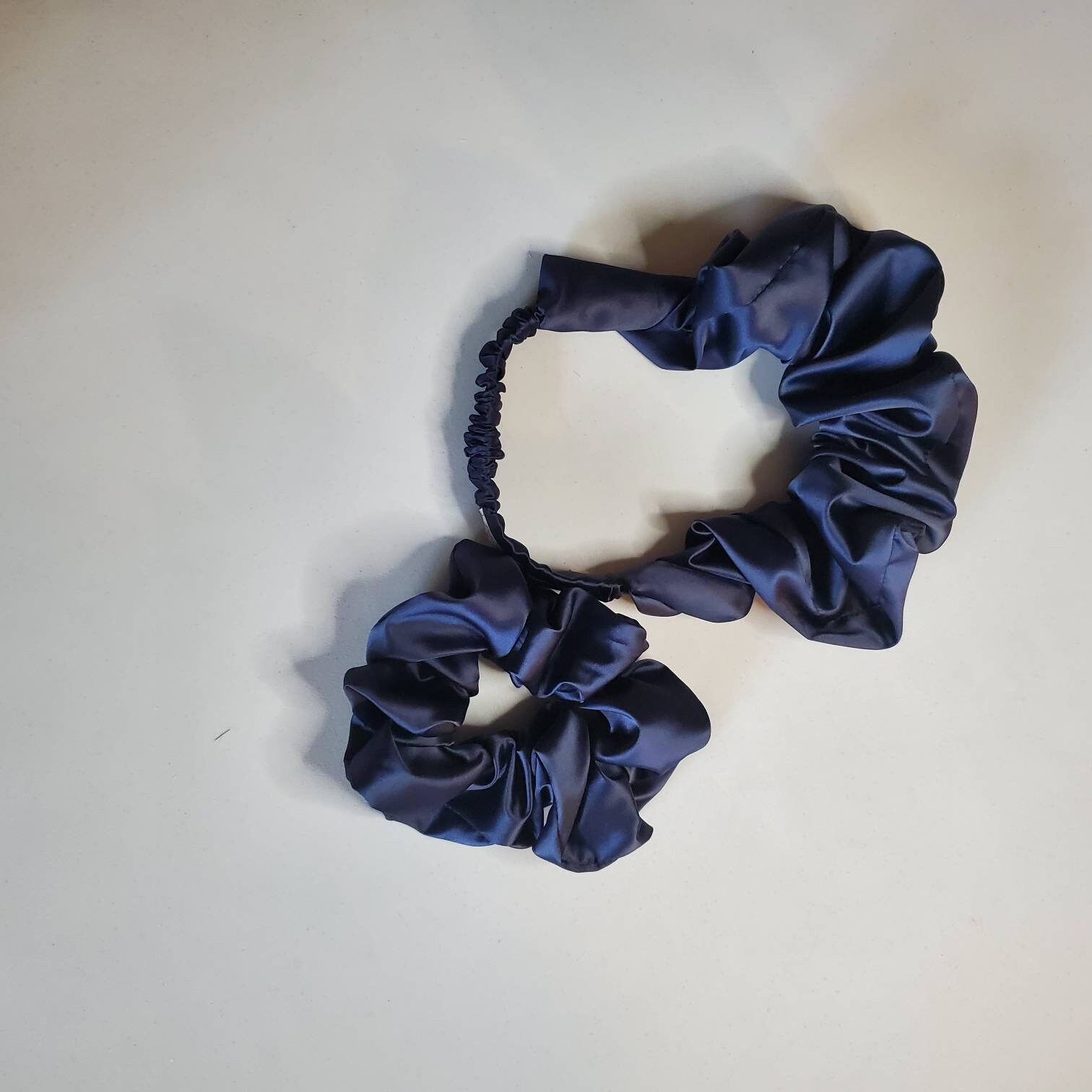 Satin Scrunchies Headband Elastic Headband Scrunched Etsy UK