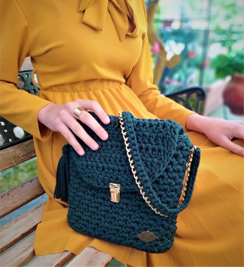 Knitted Bag Crossbody Bag Women\u2019s Gift everyday stylish bag Keychain Tassel Handmade Bag Unique Bag Crochet Bag OLIVIA