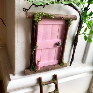 Fairy Door, Pink Fairy Door, Fairy Garden, Indoor Fairy Door, Rustic Fairy Door