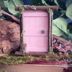 Fairy Door, Pink Fairy Door, Fairy Garden, Indoor Fairy Door, Rustic Fairy Door