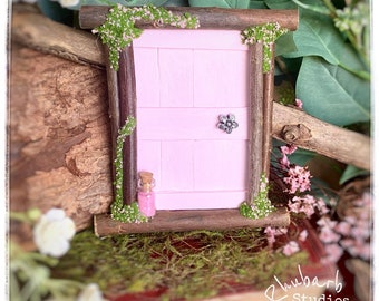 Fairy Door, Pink Fairy Door, Fairy Garden, Indoor Fairy Door, Rustic Fairy Door