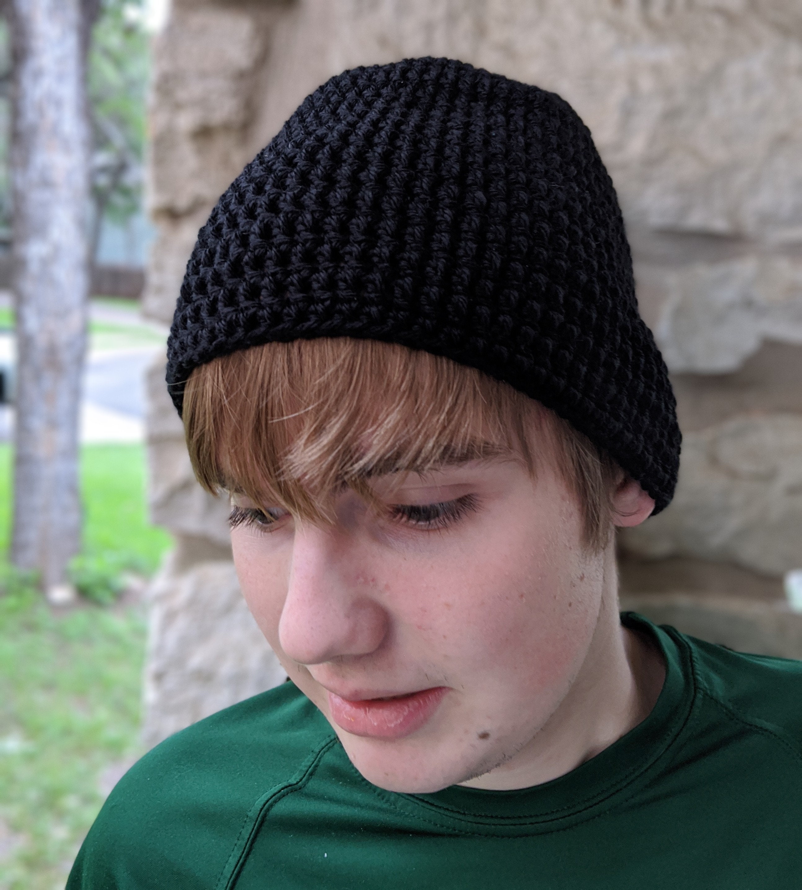 Skull cap crochet basic beanie hat Shorty Etsy