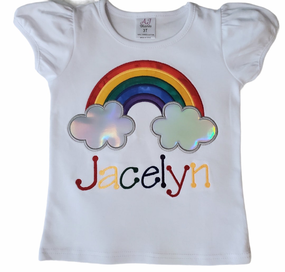 Rainbow Shirt, Rainbow Themed Birthday Shirt, Toddler Girl Shirt Etsy