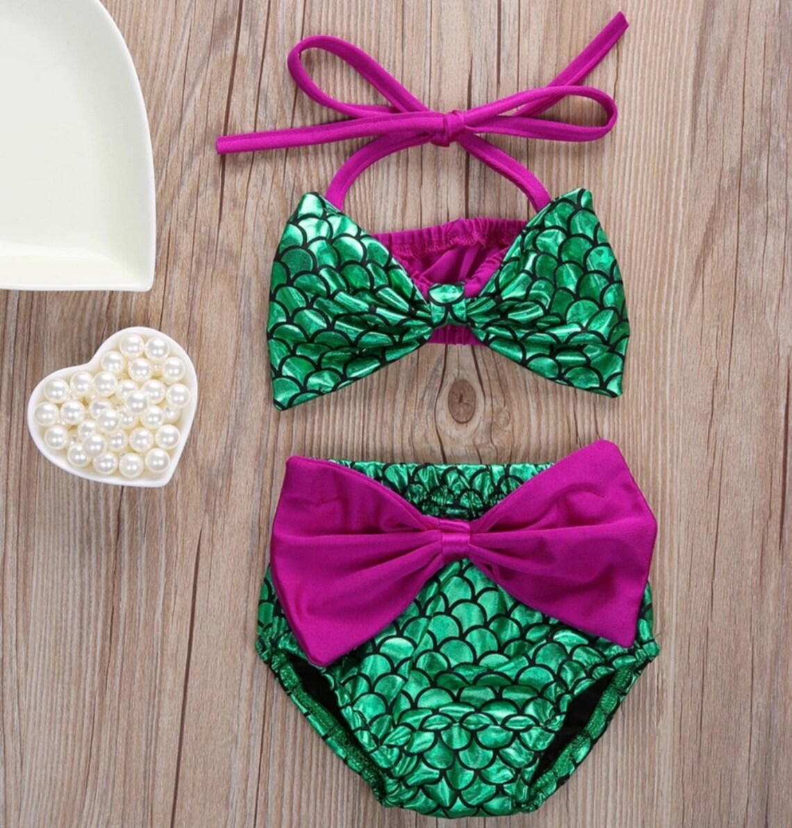 Mermaid Swimsuit Toddler Girl Bikini Swimsuit for Girls Etsy