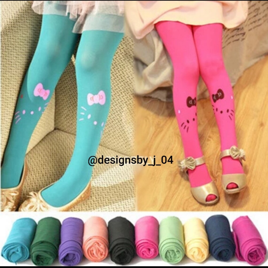 Baby Girl Tights Kids Tights Fall Leggings Cat Print Etsy.de