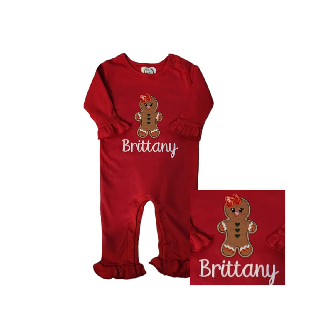 Infant Girl Outfit Toddler Girl Christmas Outfit Gingerbread Etsy