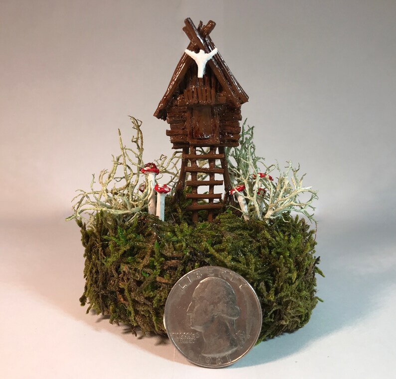 Fairytale Mushrooms Red Toadstools Slavic Baba Yaga Folklore #49 Witch Hut