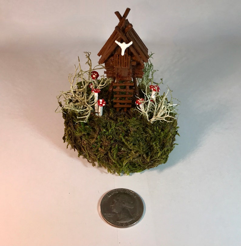 Fairytale Mushrooms Red Toadstools Slavic Baba Yaga Folklore #49 Witch Hut